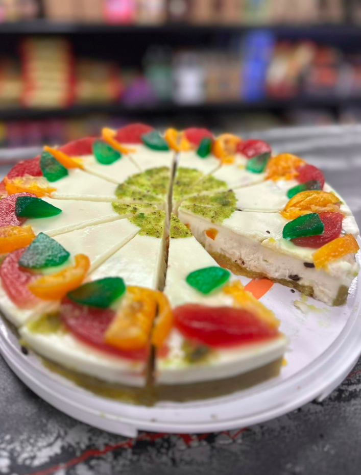 Candied-fruit cassata cake