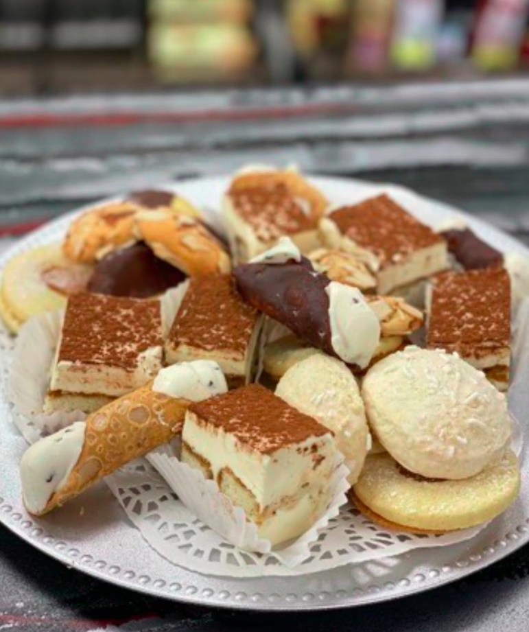 Italian pastry assortment platter